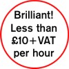 Less than 10+VAT per hour